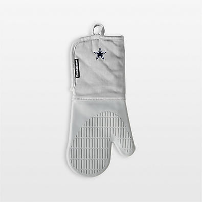 View NFL Dallas Cowboys Grey Organic Cotton Oven Mitt with Silicone Grip details