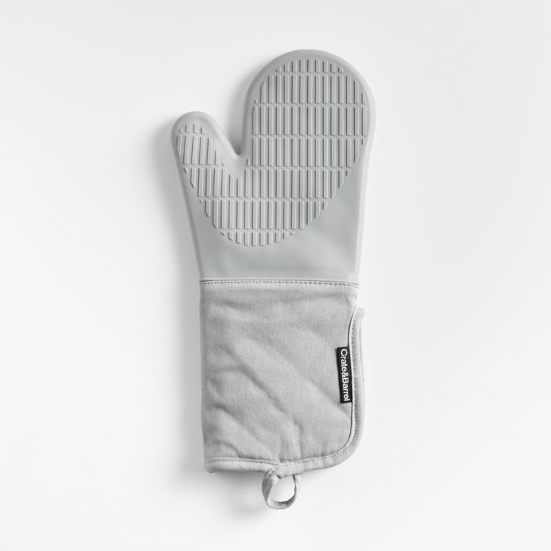 Silicone Grey Oven Mitt - image 5 of 8