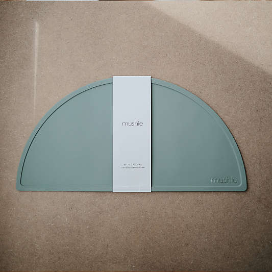 Mushie Green Silicone Baby Placemat