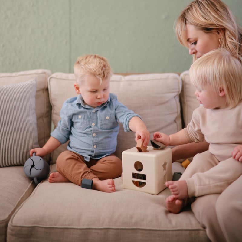 Mushie Blue Silicone Baby Snack Cup - image 2 of 3