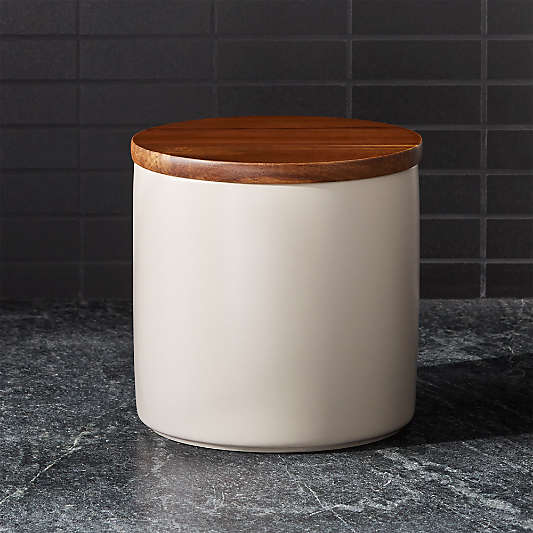 Silo Mushroom 48 Oz. Wood Lid Canister