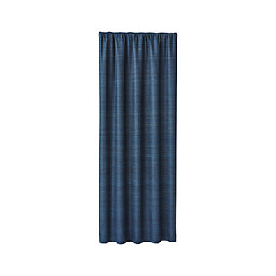 View Silvana Blue Silk Blackout Curtain Panel 48"x84" details