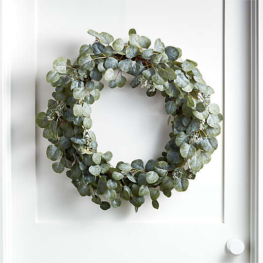 Faux Silver Dollar Eucalyptus Wreath 28"