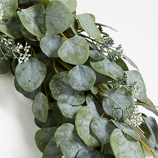 Faux Silver Dollar Eucalyptus Wreath 28"