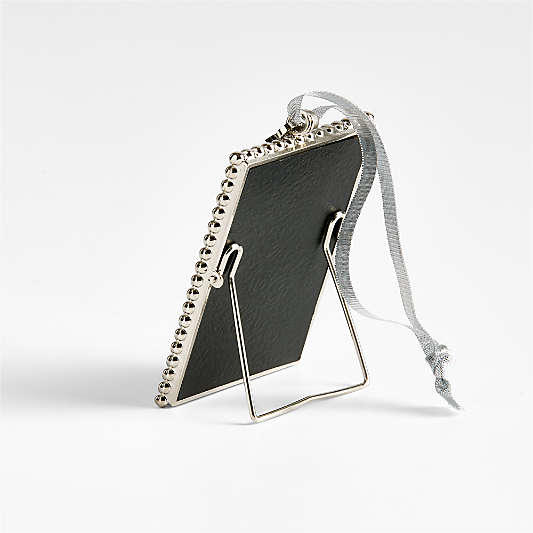 Silver Dot Frame 2025 Christmas Tree Ornament