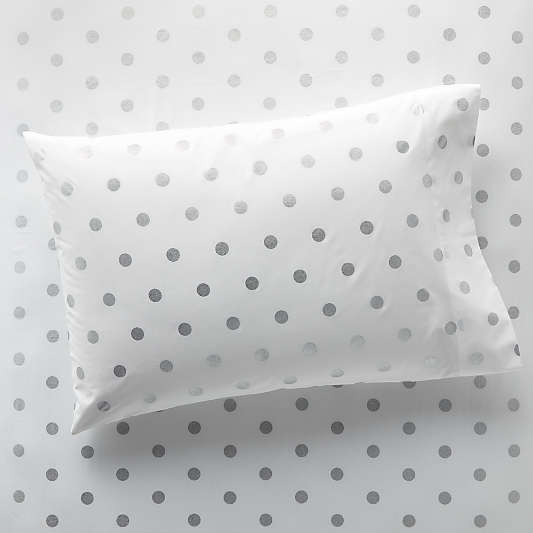 Organic Silver Dot Pillowcase