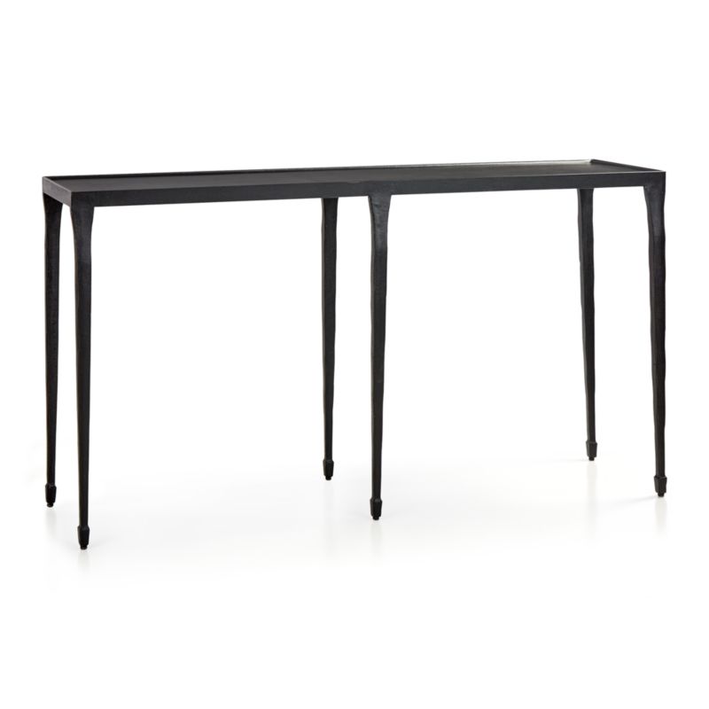 Silviano 60" Rectangular Black Iron and Steel Console Table - image 9 of 16