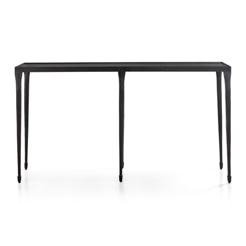 Silviano 60" Rectangular Black Iron and Steel Console Table - image 11 of 16