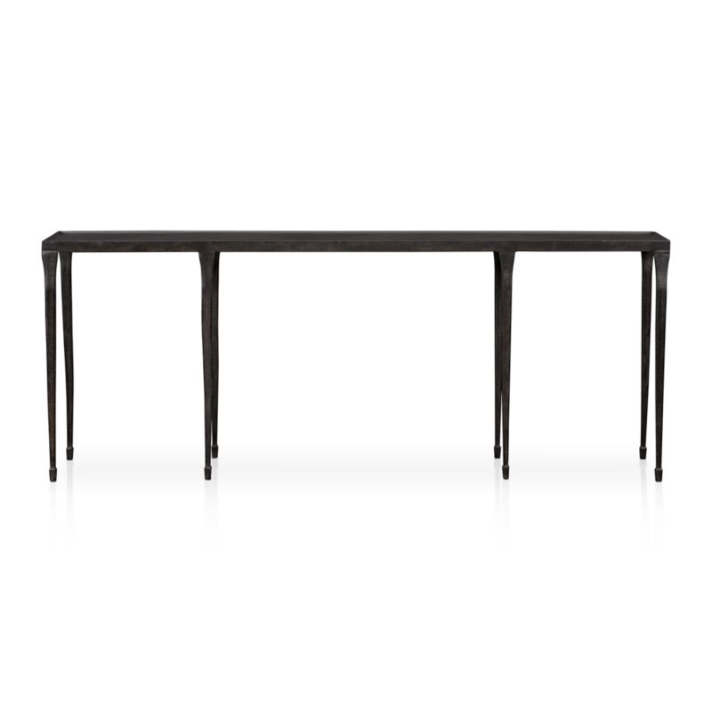 Silviano 84" Rectangular Black Iron and Steel Console Table - image 9 of 14