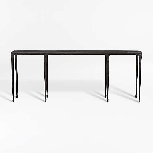 Silviano 84" Rectangular Black Iron and Steel Console Table