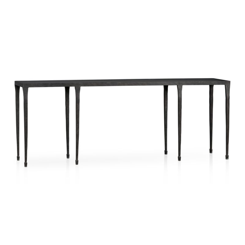 Silviano 84" Rectangular Black Iron and Steel Console Table - image 5 of 14