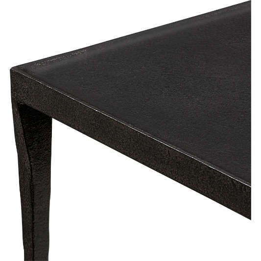 Silviano 84" Rectangular Black Iron and Steel Console Table