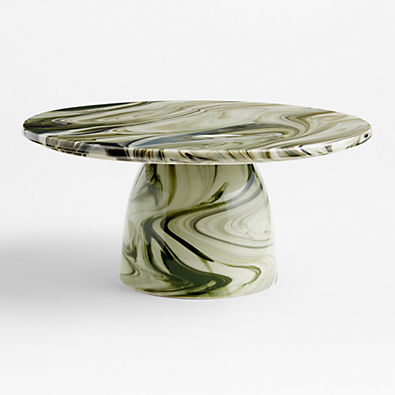 View Simone Marbleized Stoneware Cake Stand details