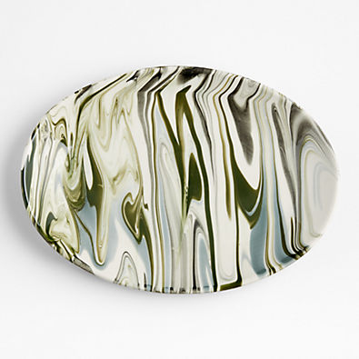 View Simone Marbleized Stoneware Serving Platter details