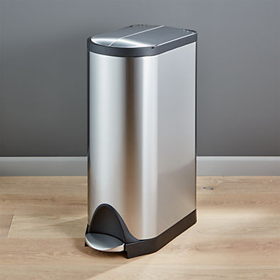 View Simplehuman ® 30-Liter/8-Gallon Stainless Steel Butterfly Step Trash Can details