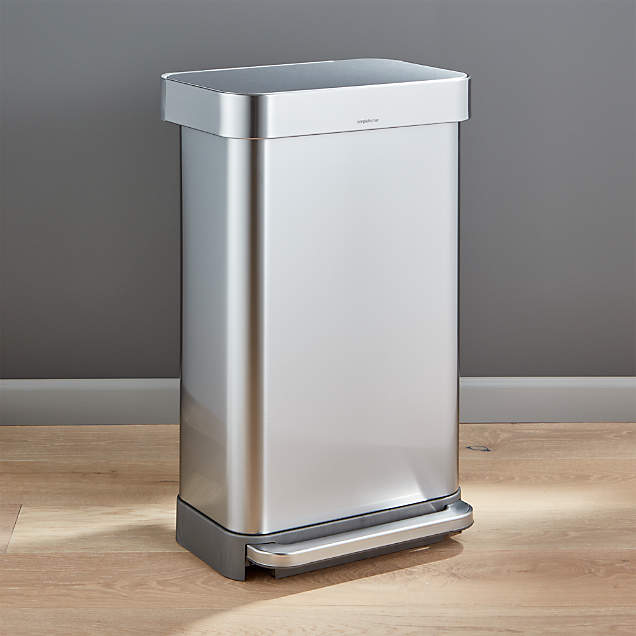 simplehuman 45-Liter Slim Trash Can + Reviews | Crate & Barrel