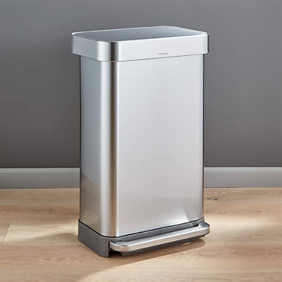 simplehuman 45 Liter/12 Gallon Stainless Steel Step Trash Can