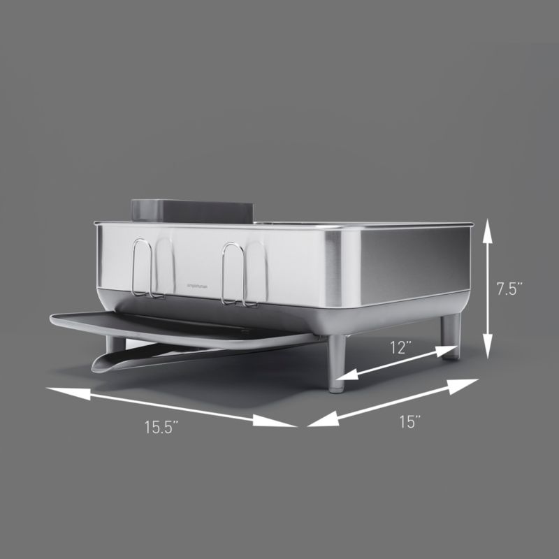 simplehuman ® Grey Compact Steel Frame Dishrack - image 4 of 7