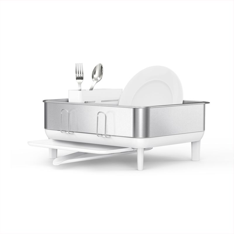 simplehuman ® White Compact Steel Frame Dishrack - image 1 of 5