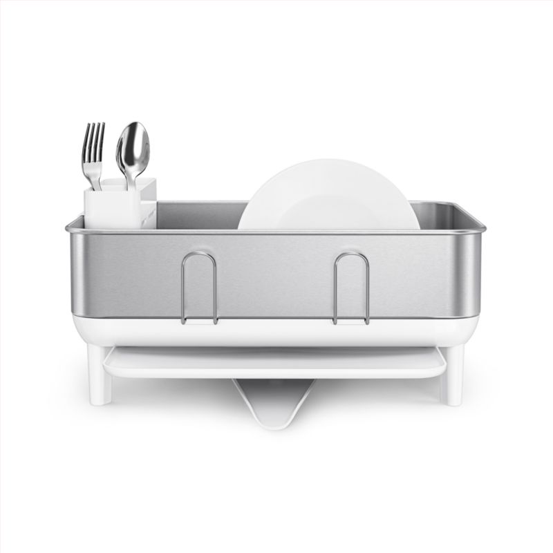 simplehuman ® White Compact Steel Frame Dishrack - image 3 of 5