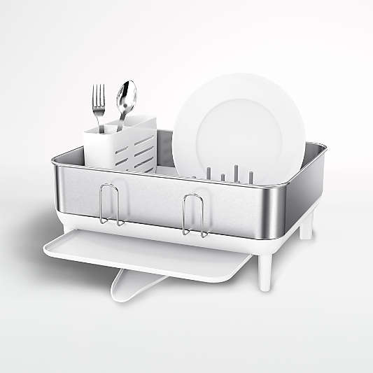 simplehuman ® White Compact Steel Frame Dishrack