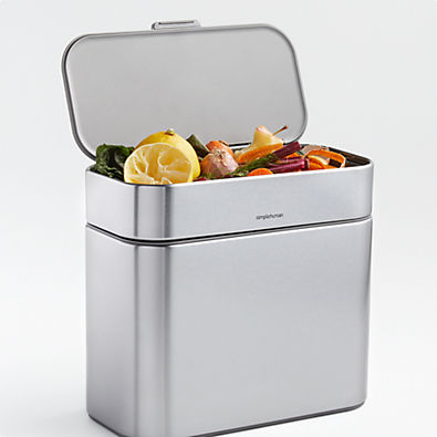 View Simplehuman 4 Liter Compost Caddy, Brushed Stainless Steel details