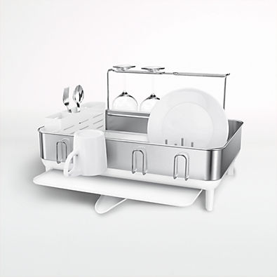 View simplehuman ® White Steel Frame Dishrack details