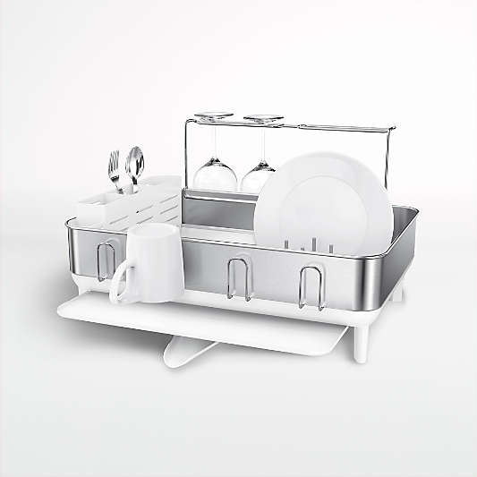 simplehuman ® White Steel Frame Dishrack