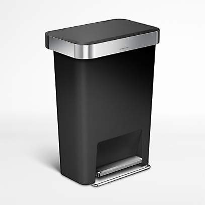 5 Liter Rectangular Metal Step Trash Can Garbage Bin