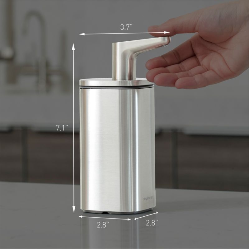 simplehuman ® 10-Oz. Brushed Stainless Steel Pulse Pump Liquid Soap Dispenser - image 2 of 6