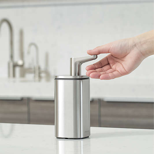 Simplehuman 10oz Pulse Pump, Kitchen Hand Soap Dispenser, Brushed Stainless Steel