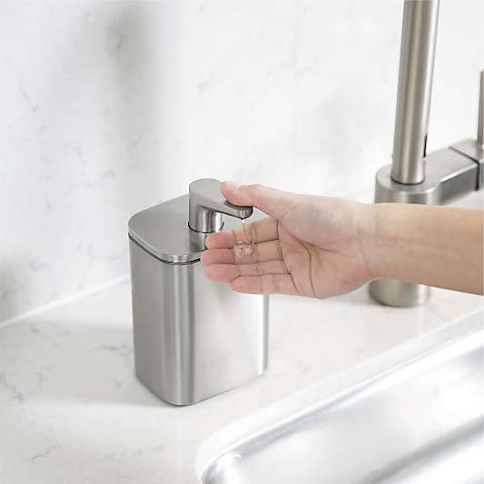 Simplehuman 16oz Pulse Pump, Kitchen Hand Soap Dispenser, Brushed Stainless Steel