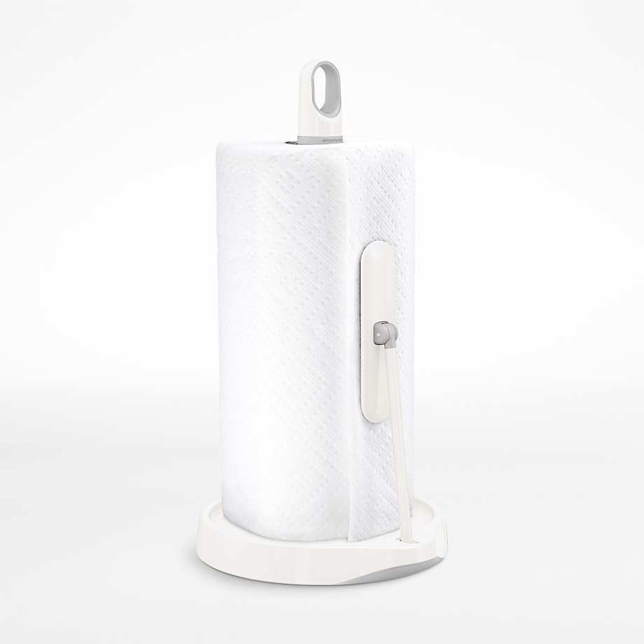 simplehuman Brushed White Stainless Steel TensionArm Paper Towel