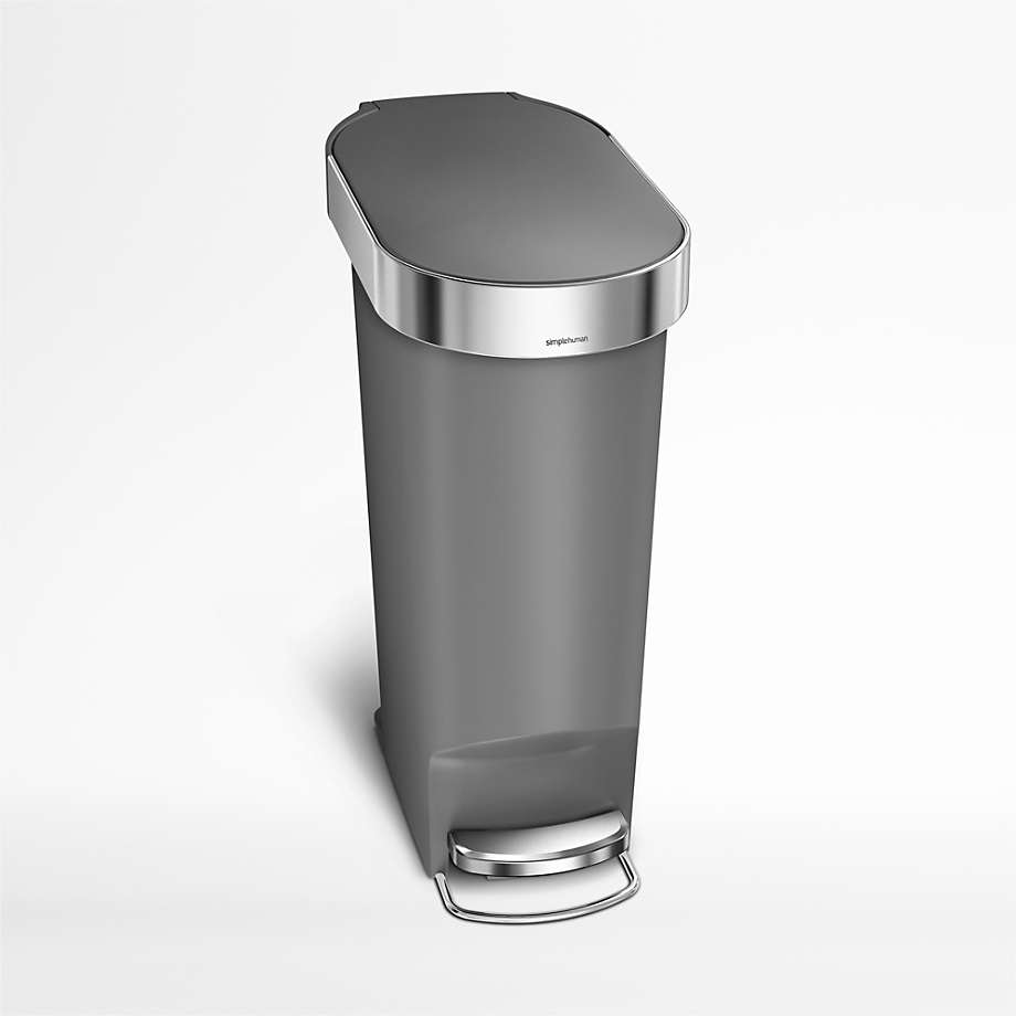 simplehuman 40-Liter/10.5-Gallon Slim Touch-Bar Trash Can +