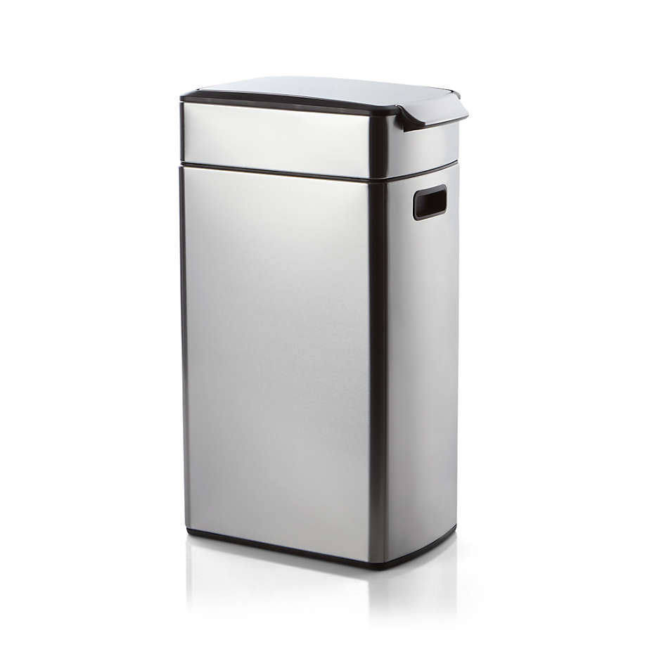 simplehuman 40-Liter/10.5-Gallon Slim Touch-Bar Trash Can + Reviews, Crate  & Barrel