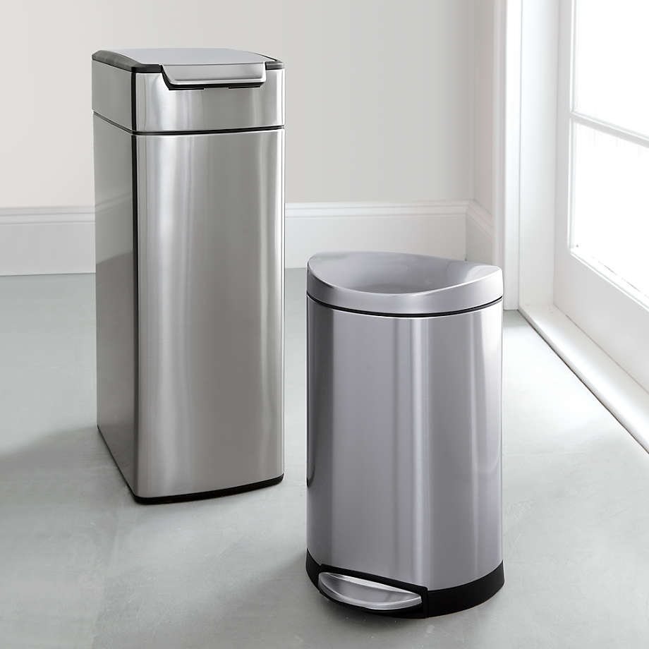 simplehuman 40-Liter/10.5-Gallon Slim Touch-Bar Trash Can +