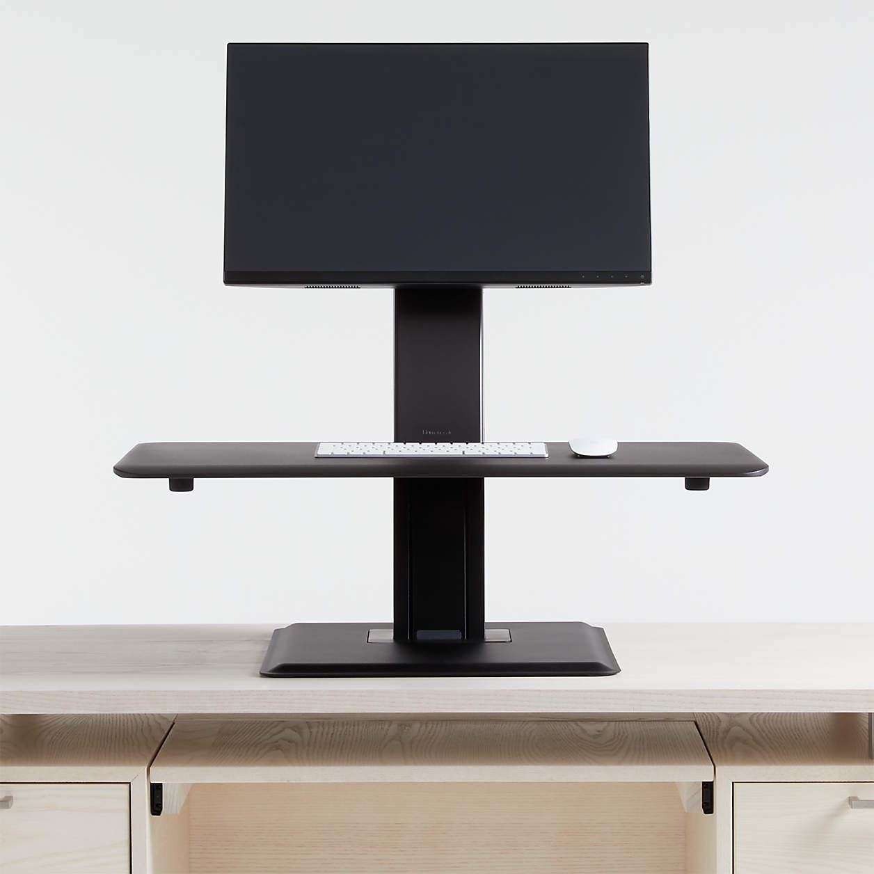 Humanscale Black Single Monitor Quickstand Eco Standing Desk Converter