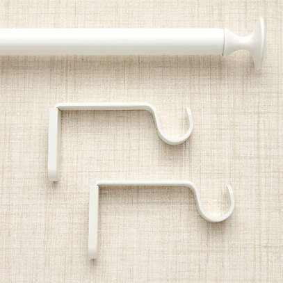 Single White Curtain Rod Crate Kids, White Curtain Rods