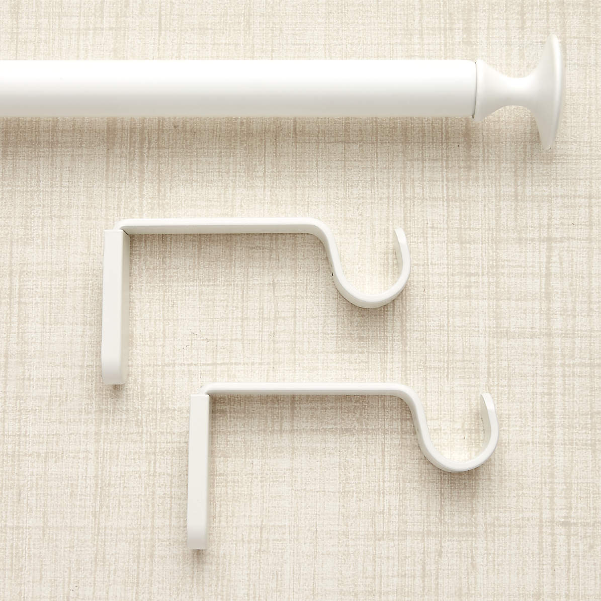 Project Source Curtain Rod 28-in to 48-in White Steel Single Curtain Rod#0773049 