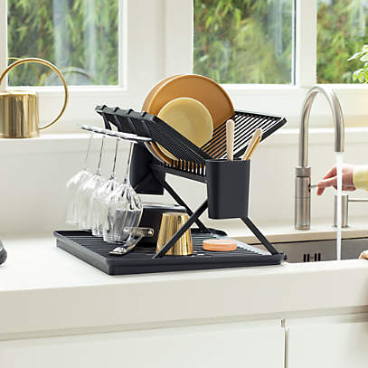 Roll Up Kitchen Sink Drying Rack in Gold Stainless Steel - Strictly Kitchen  + Bath