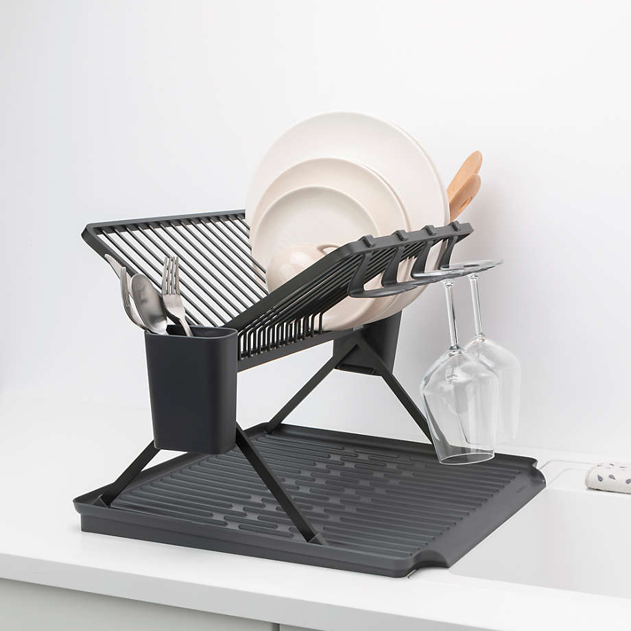 Foldable Dish Drying Rack SinkSide, Small - Light Grey