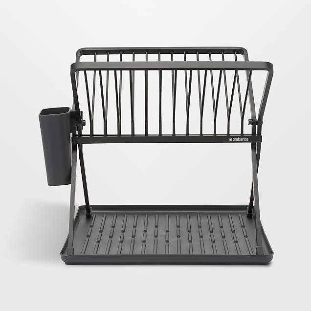 Brabantia Sinkside Foldable Dish Rack, Light Grey | Crate & Barrel