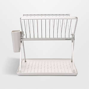 Crate&Barrel OXO ® Aluminum Fold-Flat Dish Rack