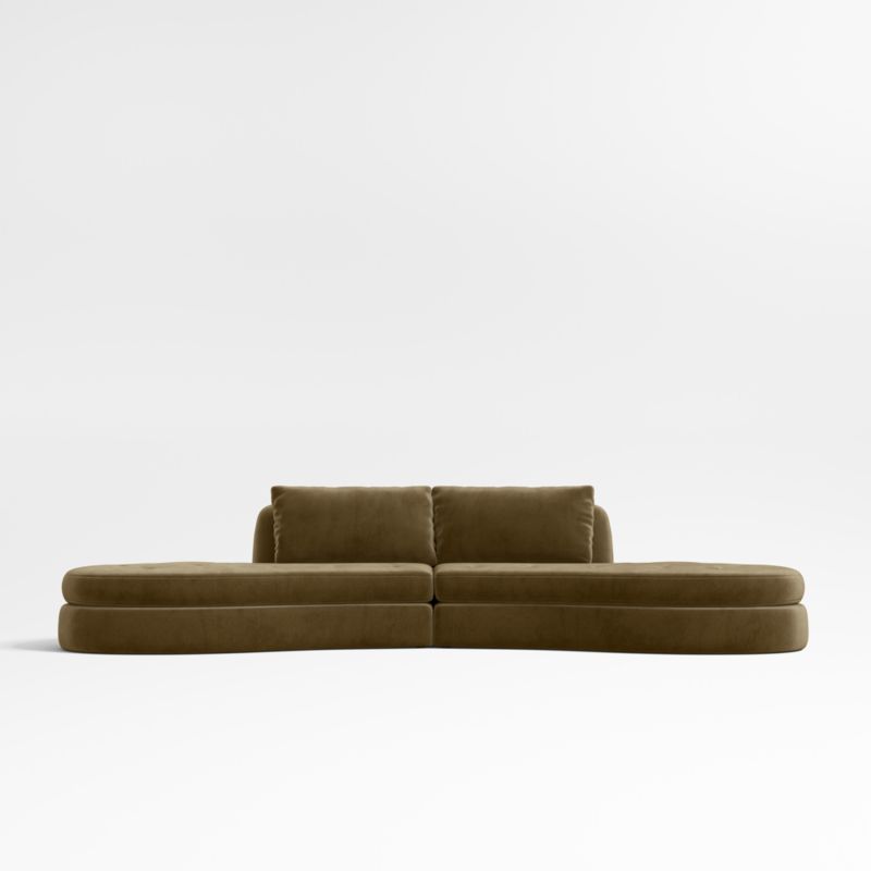 Sinuous 2-Piece Chaise Sectional Sofa by Athena Calderone - image 0 of 10