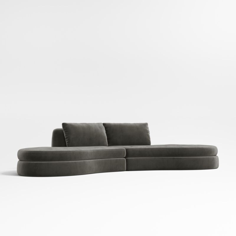 Sinuous 2-Piece Chaise Sectional Sofa by Athena Calderone - image 6 of 10