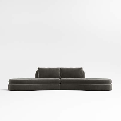 Sinuous 2-Piece Double Chaise Sectional Sofa by Athena Calderone