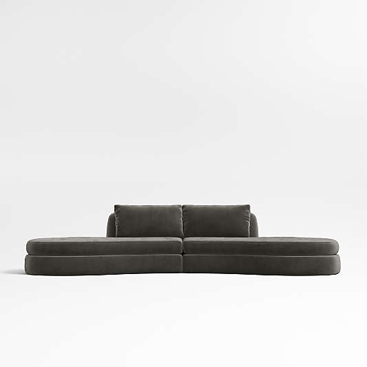 Sinuous 2-Piece Chaise Sectional Sofa by Athena Calderone