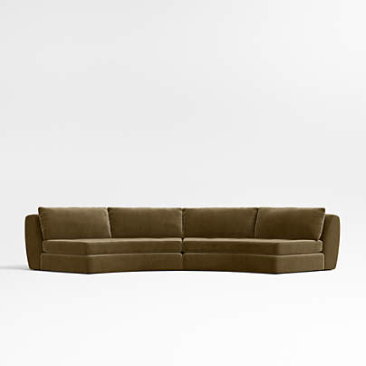 Sinuous 2-Piece Sectional Sofa by Athena Calderone