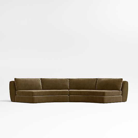 Sinuous 2-Piece Sectional Sofa by Athena Calderone