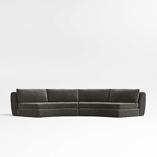 Sinuous 2-Piece Armless Sectional Sofa by Athena Calderone